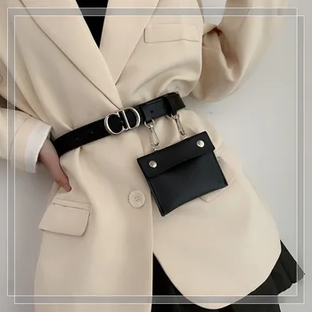 Пояс с надписью pu осенне-зимний новый трендовый пояс женская съемная маленькая поясная сумка декоративное пальто