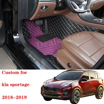 Автомобильные коврики для Kia Sportage 2018 2019, Водонепроницаемые детали интерьера на заказ, ковры, автомобильные подставки для ног, Аксессуары