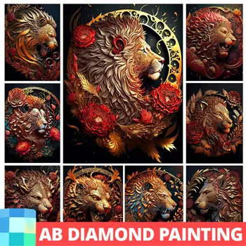 AB Sunflowers Diamond Art 5D Картина с полной Дрелью Пейзаж Сансет Бич Вышивка Крестиком Набор для вышивания Мозаичная Картина