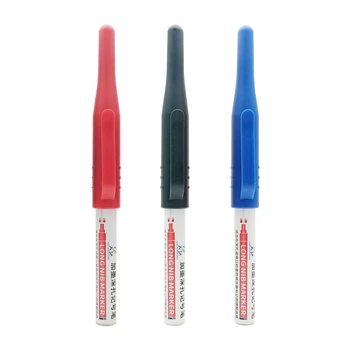 Красные, черные, синие ручки для глубоких отверстий Многофункциональные маркеры для глубоких отверстий, водонепроницаемая плотницкая ручка для деревообработки, прямая поставка