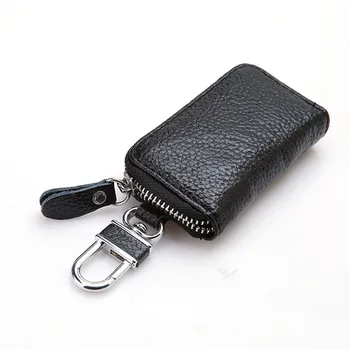 Кожаный Брелок Для мужчин и женщин, держатель для ключей, сумка-органайзер, сумка для ключей от автомобиля, кошелек, ключница, сумка для ключей