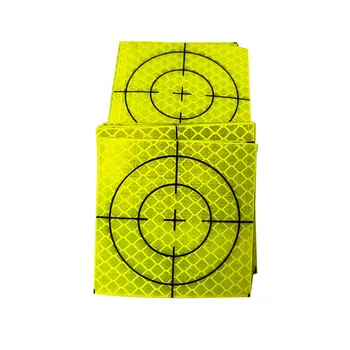 100шт Размер 60x60 20 30 40 50 мм Отражающий лист для тахеометра География съемки Флуоресцентный зеленый лист Светоотражающая наклейка