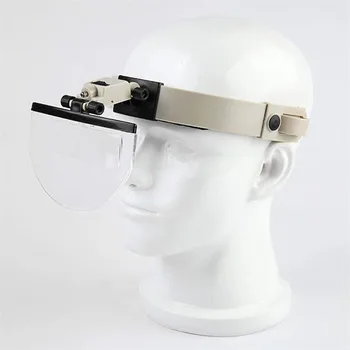 Светодиодный шлем для чтения с вышивкой, шлем для технического обслуживания, Увеличительное стекло, Оптическая линза, 4шт, объектив 2X3.8x4.5x5.5 X
