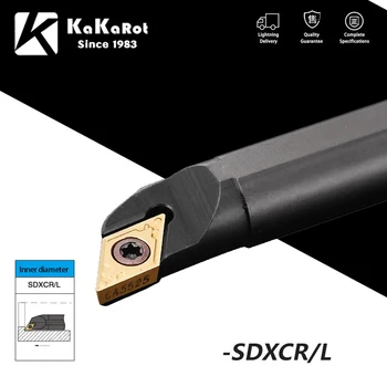 Держатель внутреннего токарного инструмента KaKarot S08K-SDXCR07 S16Q-SDXCR07 S25S-SDXCR11 Твердосплавные пластины DCMT07 Токарный Режущий Инструмент