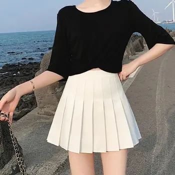 Женская плиссированная мини-юбка с высокой талией, летние короткие юбки в винтажном корейском стиле, теннисная юбка для выходных в баре, одежда для танцев для девочек