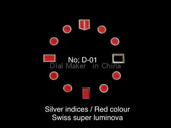 Швейцарский суперсветящийся цветной ночник, модификация циферблата 28,5 мм