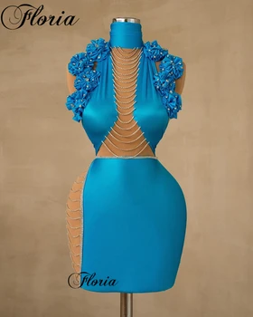 2 Дизайна Коктейльных платьев Blue Mermaid 2023, мини-элегантных нарядных платьев для фотосъемки, женских платьев Vestidos De Cóctel
