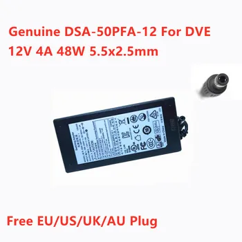 Подлинный DSA-50PFA-12 1 120400 12V 4A 48W 5.5x2.5mm Адаптер Переключения Переменного Тока Для Зарядного Устройства DVE Monitor Power Supply