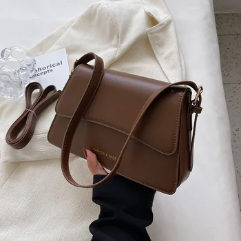 Милые маленькие сумки из искусственной кожи, дизайнерские сумки подмышками, Зима 2023, Новейшая сумка через плечо с клапаном, сумки для путешествий, Брендовые сумки