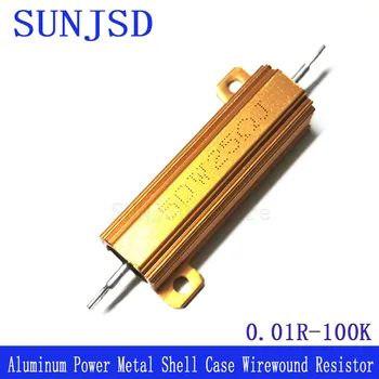 SUNJSD 50 Вт RX24 Алюминиевый Силовой Металлический корпус Резистор 0.8R 1R 1.2R 1.5R 1.8R 2RJ 2.2R 2.5R 2.7R 3R 3.3R 4R 4.7R 5R 5.6R Точечный