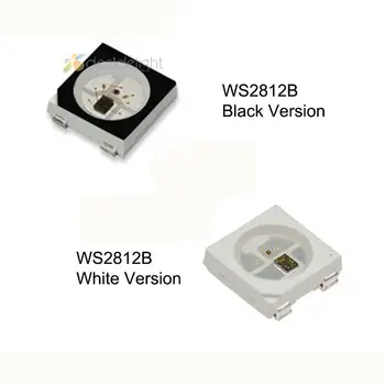 50 ~ 1000шт WS2812B 4 контакта 5050 SMD Черно-Белая версия WS2812 С индивидуальным адресом Цифрового RGB LED чипа 5V