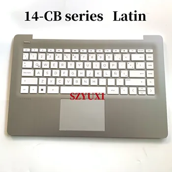 100% Новая оригинальная латиница для HP stream 14-CB клавиатура для ноутбука, подставка для рук, сенсорная панель в сборе, серебро L58501-161