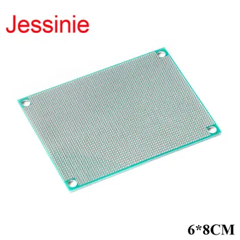 Jessinie 5 шт./лот, 6x8 см, шаг 1,27 мм, Двусторонняя Универсальная экспериментальная доска, 6 * 8 см, Тестовая доска для печатных плат DIY,