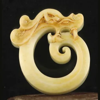 Подвеска-дракон из натурального хотанского нефрита ручной работы из Старого Китая d