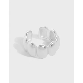 Открытое кольцо SHANICE из стерлингового серебра S925 пробы, минимализм и неправильный овал лица, крутое кольцо в виде хвоста для женщин, подарок для ювелирных украшений
