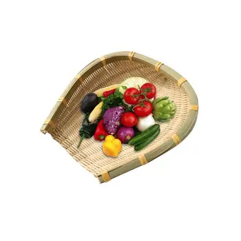 Корзина для плетения из бамбука на ферме, открытое бамбуковое сито ручной работы, Бамбуковая корзина для сушки фруктов и овощей