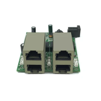 Быстрый коммутатор mini 4-портовый Ethernet-коммутатор 10/100 Мбит /с сетевой коммутатор rj45 концентратор печатная плата модуля для модуля системной интеграции