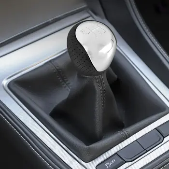 СПОРТИВНАЯ Ручка переключения передач из перфорированной кожи, Хромированная 6-ступенчатая для Hyundai Elantra I30 IX35 Tucson