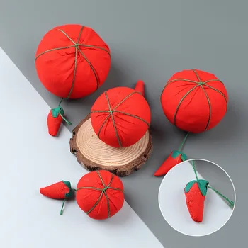 1Шт Милый красный помидор в форме иголки для рукоделия, держатель для подушечки для булавок, набор для шитья, подушечки для булавок, швейные принадлежности для дома