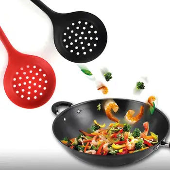 Силиконовые кухонные принадлежности Кухонная ложка Силиконовая посуда Лопатка Ложка дуршлаг для супа Кухонные принадлежности с длинной ручкой для кухни |