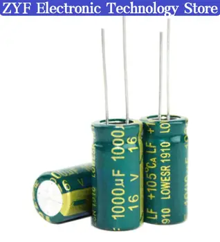 10 шт Алюминиевый электролитический конденсатор 1000 мкФ 16 В 8x16 10X13 10X17 мм frekuensi tinggi Радиальный электролитический конденсатор