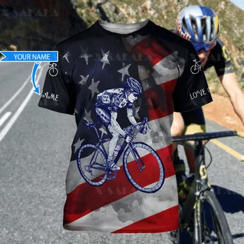 Велоспорт Америка BMX Dirt Bike Велогонка по пересеченной местности, Высококачественная футболка с 3D-принтом, Летний Круглый Мужской Женский повседневный топ-35