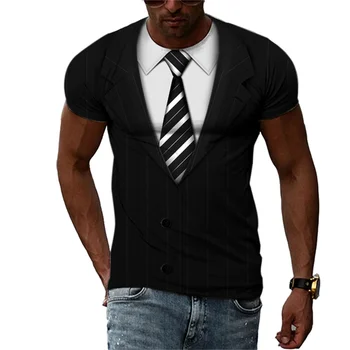 Летняя новая мужская футболка с 3D принтом 