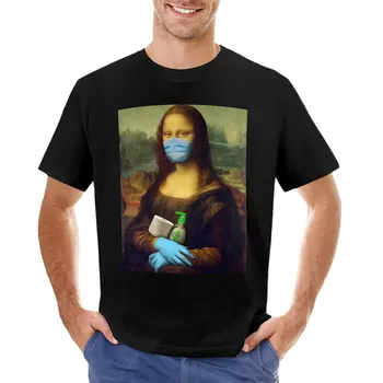2020 Футболка с изображением Моны Лизы, великолепная футболка, футболки оверсайз, футболка для мальчика, забавная футболка, спортивные рубашки, мужские