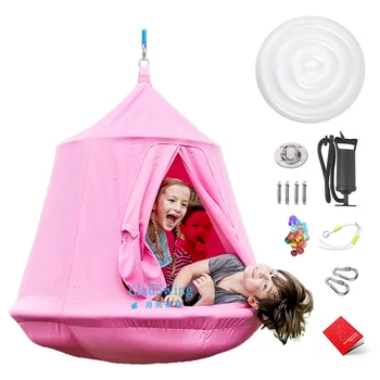 Подвесная палатка на дереве, плавающая палатка, качели, аксессуары в комплекте, игрушки для кемпинга, подвесные качели в форме палатки, игрушки для пикника