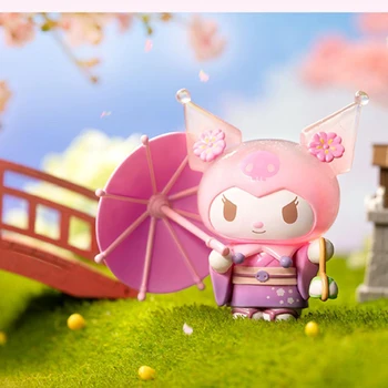 Таинственная Шкатулка Серии Sanrio Kawaii Blossom и Wagashi, шкатулка для слепых, коллекция статуэток Kuromi Hello Kitty, настольные украшения
