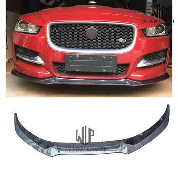 Высококачественный разветвитель передней губы из углеродного волокна для стайлинга автомобилей Подходит для Jaguar Xe Car Body Kit 15-17