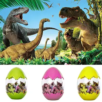 60шт Деревянные Пазлы Упаковка для яиц Динозавров Динозавры Пазл Доска Развивающие Игрушки Для Детей Пазлы Подарки