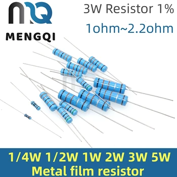 MQ 10шт 3 ВТ Металлический пленочный резистор 1% 1R ~ 1 М 1R 4,7R 10R 22R 33R 47R 1K 4,7K 10K 100K 1 4,7 10 22 33 47 4K7 ом igMopnrq