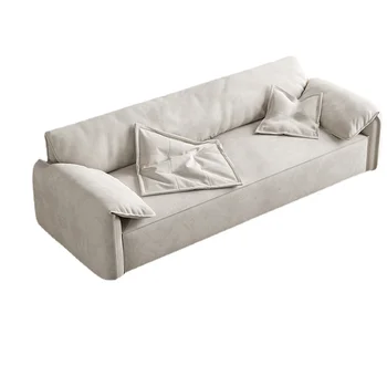 Ткань по итальянской технологии Wyjr Минималистичная Прямая Современный Минималистичный диван в гостиной кремового цвета
