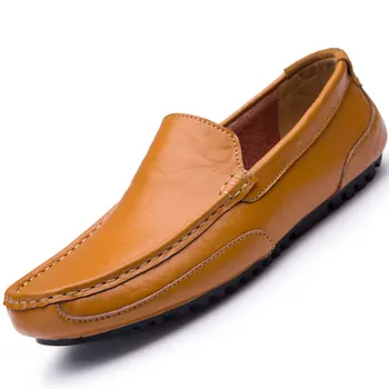 Мужская обувь из натуральной кожи люксового бренда 2023, повседневные официальные лоферы без застежки, мужская кожаная обувь, мужская обувь для вождения, размер 38-47