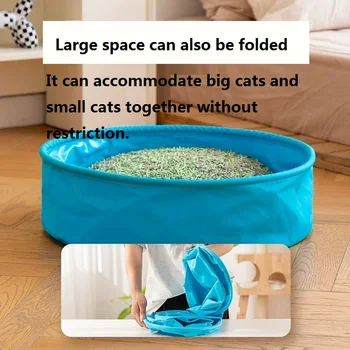 Большой складной полузакрытый таз для кошачьего туалета портативный кошачий туалет товары для домашних животных складной портативный