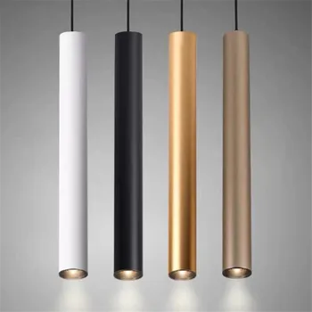 Алюминиевая светодиодная лампа мощностью 3/5 Вт, современный подвесной светильник, подвесные светильники с длинной трубкой, высококачественное украшение кухни, гостиной