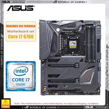 Комплект материнской платы LGA 1151 ASUS MAXIMUS VIII FORMULA + i7 6700 Использует набор микросхем Intel Z170 для поддержки Core i7 i5 i3 Republic of Gamers