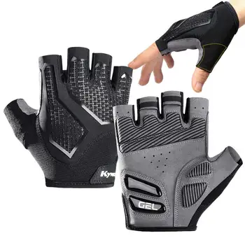 Противоскользящие перчатки Велосипедные перчатки с сенсорным экраном Водонепроницаемые Перчатки для езды на велосипеде с половиной пальца Перчатки для горных велосипедов