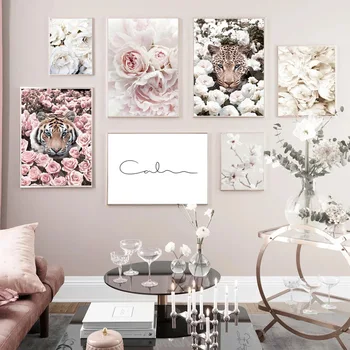 Алмазная живопись Розовая роза Абстрактная линия животного Набор для вышивания стразами Украшение стен в домашней спальне