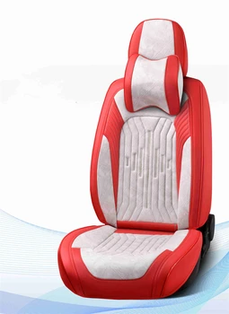 Универсальные чехлы для автомобильных сидений с полным охватом 360 градусов, прочная замшевая комбинированная подушка сиденья для 90% седанов внедорожников