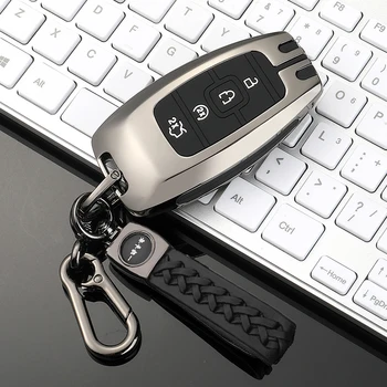 4 Кнопки, Цинковый сплав + Силикагель, чехол для ключей от автомобиля для Lincoln Continental MKC MKZ Navigator 2017 2018 2019 2022, Защитный держатель для ключей