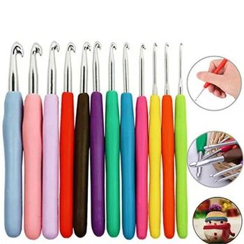 Крючки для вязания крючком, Эргономичные ручки 2,5 мм-10 мм, нитки для вязания крючком, спицы для рукоделия, Швейные принадлежности