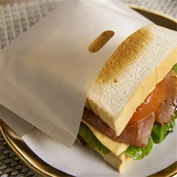 Набор многоразовых пакетов для тостеров Антипригарный пакет для хлеба Пакеты для сэндвичей из стекловолокна для микроволнового нагрева кондитерских инструментов