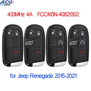 3B/4B/5 Кнопочный Умный Дистанционный Ключ 433 МГц 4A для Jeep Renegade 2015 2016 2017 2018 2019 2020 2021 FCC: M3N-40821302
