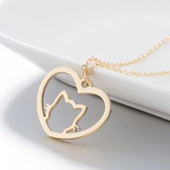 Ожерелье Love cat простой подарок любителю кошек кулон цепочка на ключицу ожерелье женское мужское полое ожерелье кулон ювелирные изделия