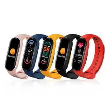 Смарт-браслет M6, часы, цветной спортивный браслет с умным экраном, датчик кислорода в крови, фитнес-браслет, водонепроницаемый смарт-браслет для мобильного телефона
