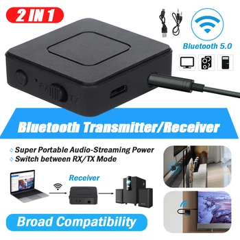 Bluetooth-совместимый приемник аудиопередатчика 5.0 с разъемом AUX 3,5 мм для автомобильного ПК-телевизора