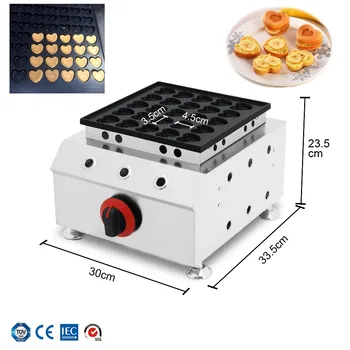 Машина для приготовления вафель в форме сердца Mini LPG Gas голландский гриль poffertjes poffertjes Maker машина для приготовления вафельных блинов с 25 отверстиями для приготовления кексов