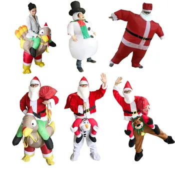 Рождественский костюм для девочек, катание Санта-Клауса на вечеринке в Турции, надувной снеговик, костюмы на Хэллоуин для женщин, Рождественская вечеринка